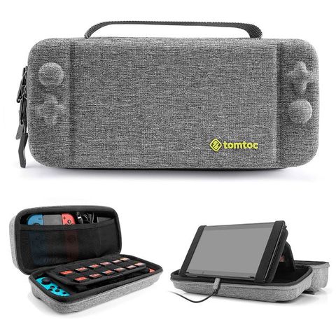 Tomtoc 玩家首選任天堂Nintendo switch保護收納旅行包 , 灰(適用OLED Switch新版)