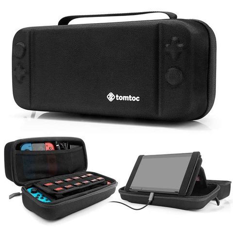 Tomtoc 玩家首選任天堂Nintendo switch保護收納旅行包 , 黑(適用OLED Switch新版)