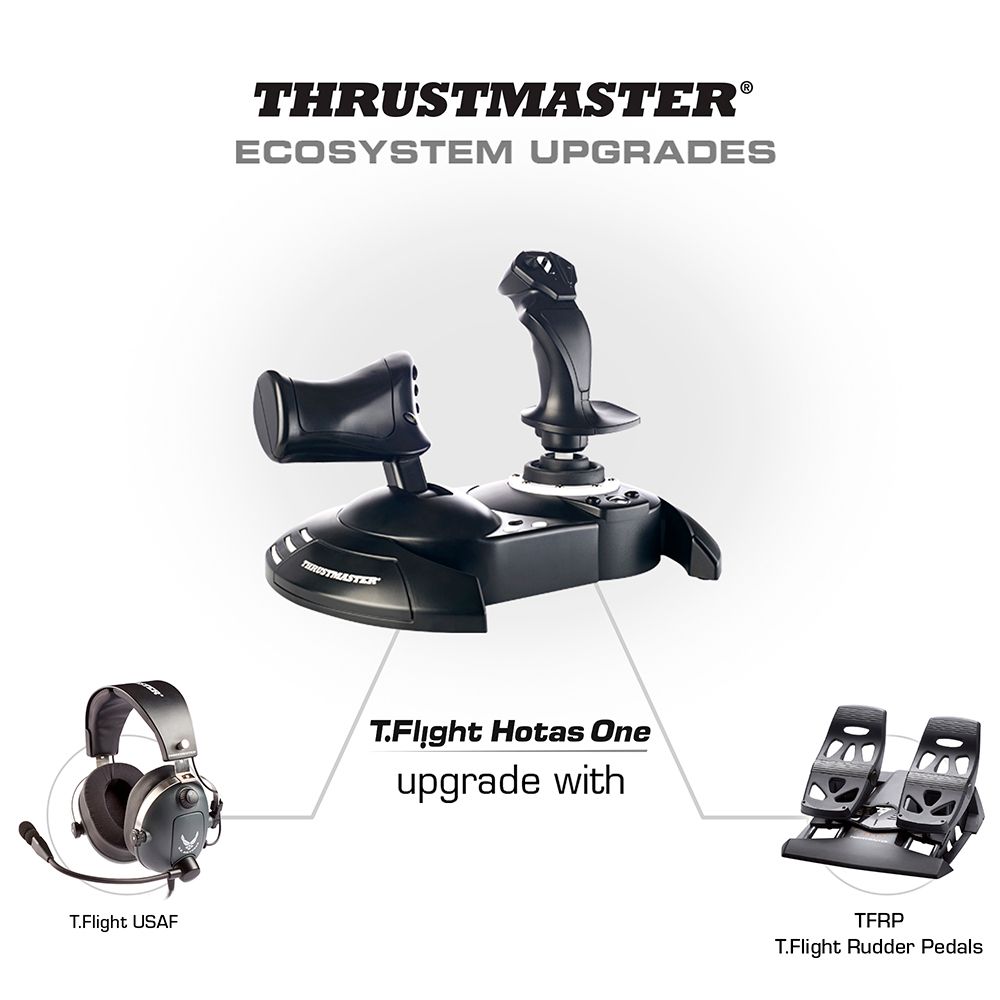 T.Flight USAF®ECOSYSTEM UPGRADESTHRUSTMASTERT.Flight Hotas Oneupgrade withTFRPT.Flight Rudder Pedals