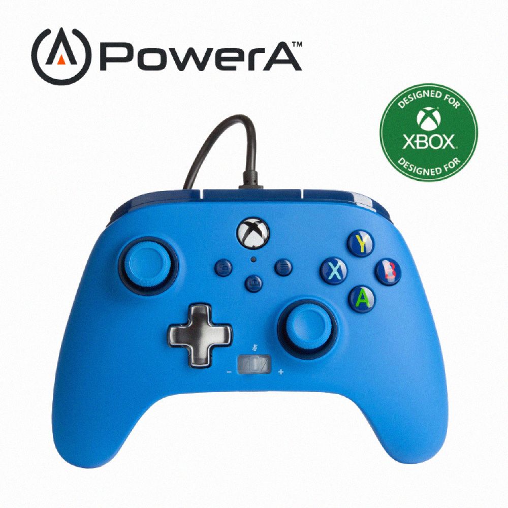 PowerA XBOX 官方授權_增強款有線遊戲手把(1518811-02) - 藍色