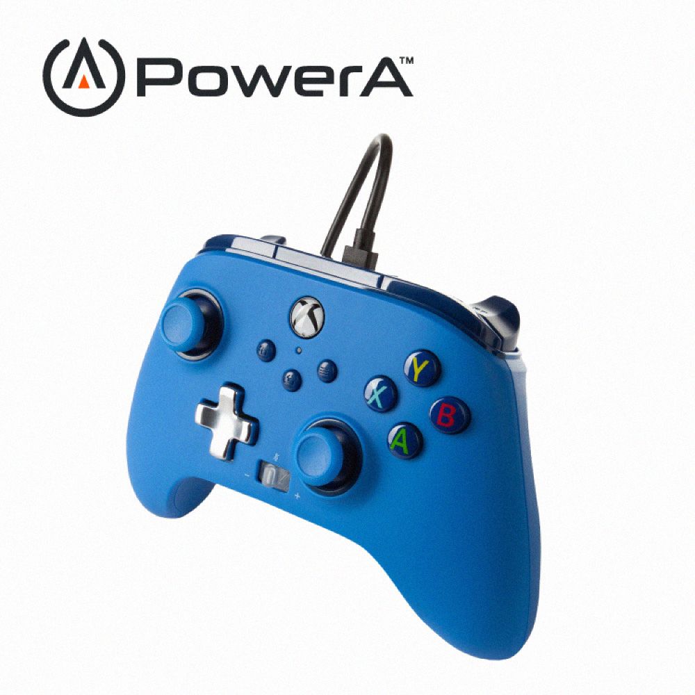 PowerA XBOX 官方授權_增強款有線遊戲手把(1518811-02) - 藍色