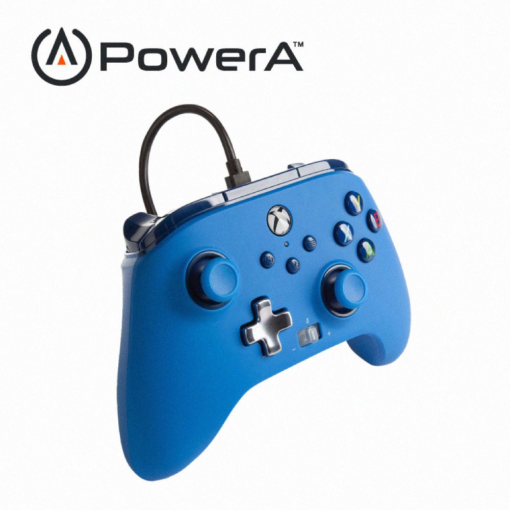 PowerA XBOX 官方授權_增強款有線遊戲手把(1518811-02) - 藍色