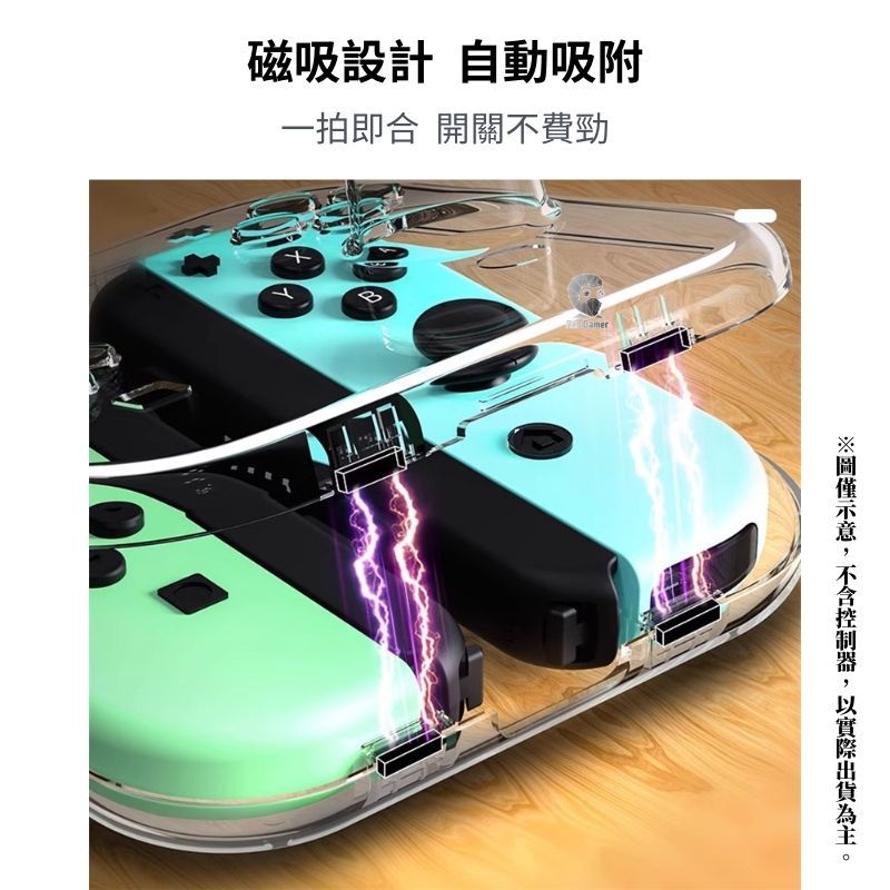 IINE 良值  switch手把 Joy-Con 磁吸殼 透明收納保護盒 可容納搖桿類比套 L875