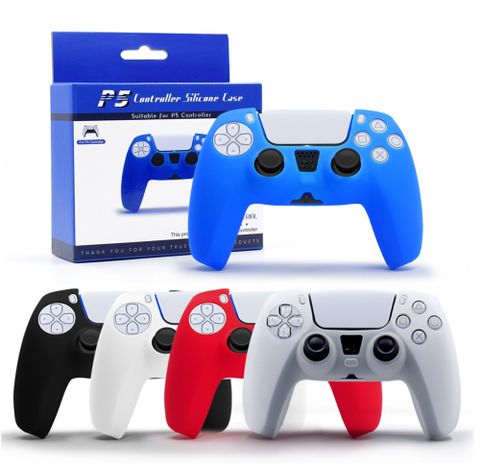 SONY PS5 副廠遊戲遙控手把矽膠保護套(四色可選) 兩入組