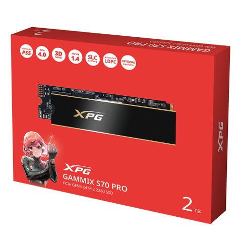 ADATA 威剛 【支援PS5】 XPG GAMMIX S70 PRO PCIe Gen4 x4 M.2 2280 2TB 固態硬碟 《 台灣公司貨 》