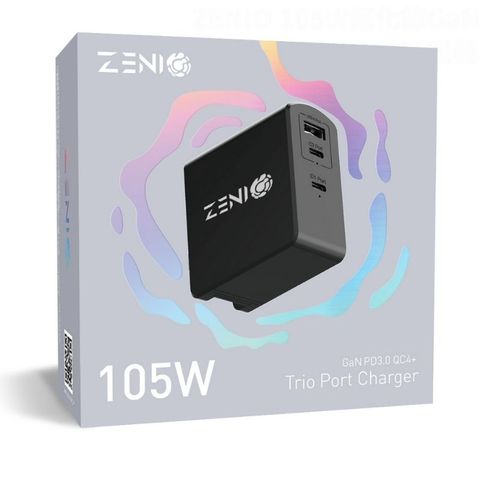 ZENIO SWITCH 105W氮化鎵GaN PD3.0 QC4 充電器 筆電 手機 快充 TYPEC A