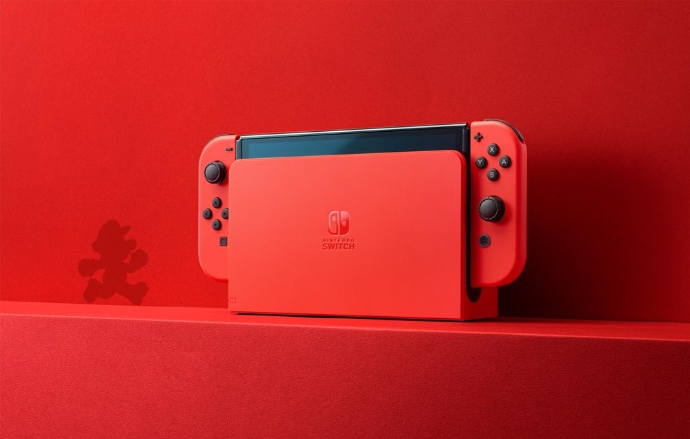 任天堂Nintendo Switch（OLED款式）瑪利歐亮麗紅主機台灣公司貨