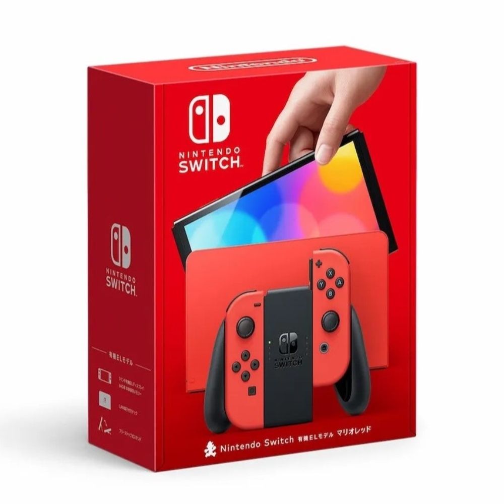 Nintendo 任天堂 Switch OLED 瑪利歐 亮麗紅主機 台灣公司貨