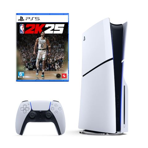 PlayStation PS5 Slim 光碟版 輕薄型主機 + PS5 NBA 2K25 中文版 台灣公司貨