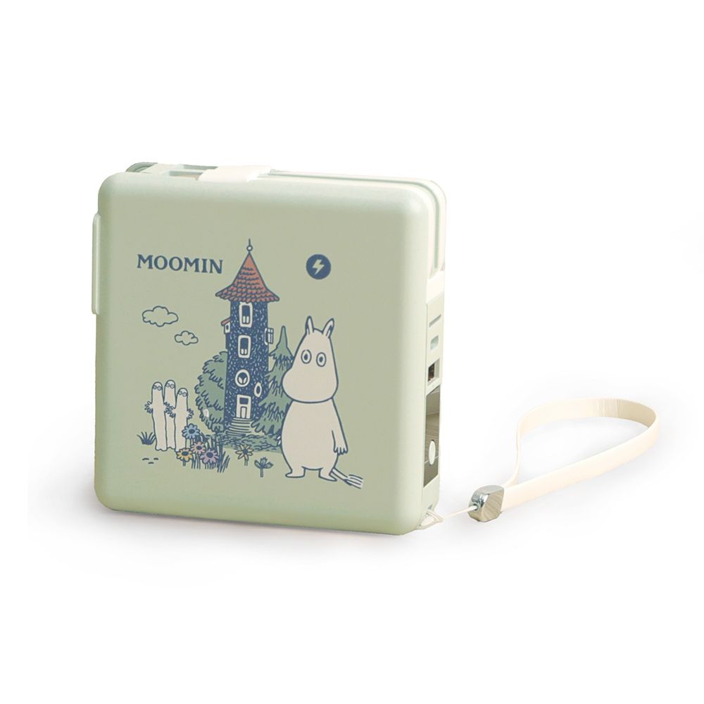 Moomin 嚕嚕米 Moomin多功能行動電源-Moomin 姆明磁吸無線快充10000mAh萬能充 自帶線