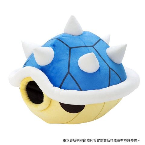 TAKARA TOMY 瑪利歐賽車 刺刺龜殼抱枕 藍色龜殼 絨毛玩具 TTA 玩偶娃娃 生日禮物 過年禮物