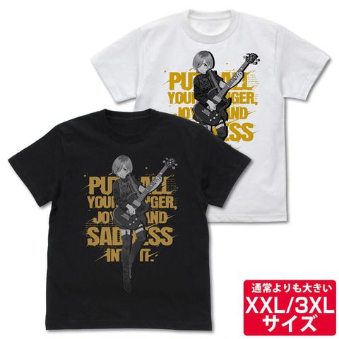 COSPA 《Girls Band Cry》 RUPA 全部投入進去 全投入 T恤 衣服 黑/白 哭泣少女樂隊 XXL/3XL