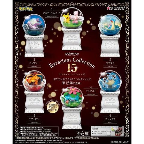 RE-MENT 【全套6入組】精靈寶可夢球盆景品P15 第15彈 盒玩