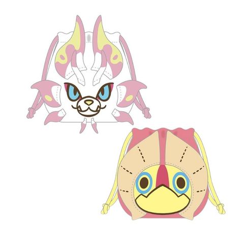 CAPCOM 魔物獵人 Q版魔物 束口袋 巾着包 泡狐龍 玉見津彌/怪鳥 教授