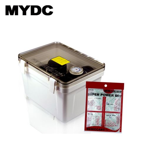 MYDC MY DC 溼度監控防潮箱小型+乾燥劑2入內建溼度計監控濕度!