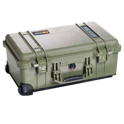 美國 PELICAN 1510 氣密箱 登機箱 含輪座-綠色