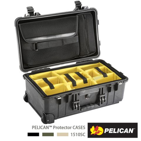 美國PELICAN 1510 SC 含筆電包隔層 登機氣密箱-黑