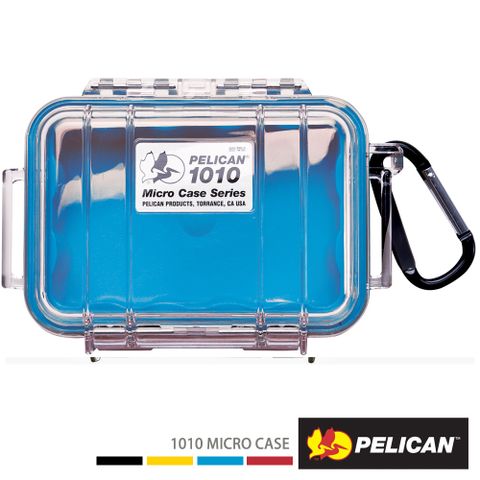 美國PELICAN 1010 微型防水氣密箱-透明(藍)