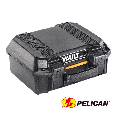 PELICAN V100 Vault Small Pistol Case 含泡棉(黑)
