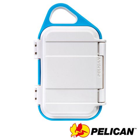 Pelican 派力肯 美國  G10 GOCASE 微型防水氣密箱-(白藍)(PCGOG100-0000-WHT)