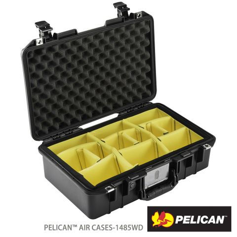 Pelican 派力肯 1485WD Air 輪座拉桿超輕氣密箱-含隔板(黑)