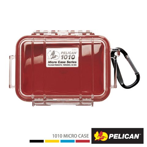 PELICAN 1010 微型防水氣密箱-透明紅
