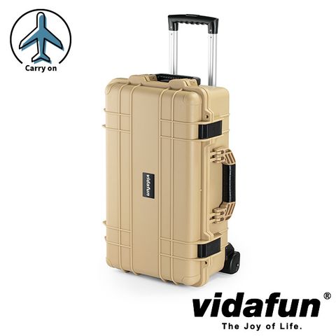 Vidafun V22 滾輪防水登機收納箱 沙黑色