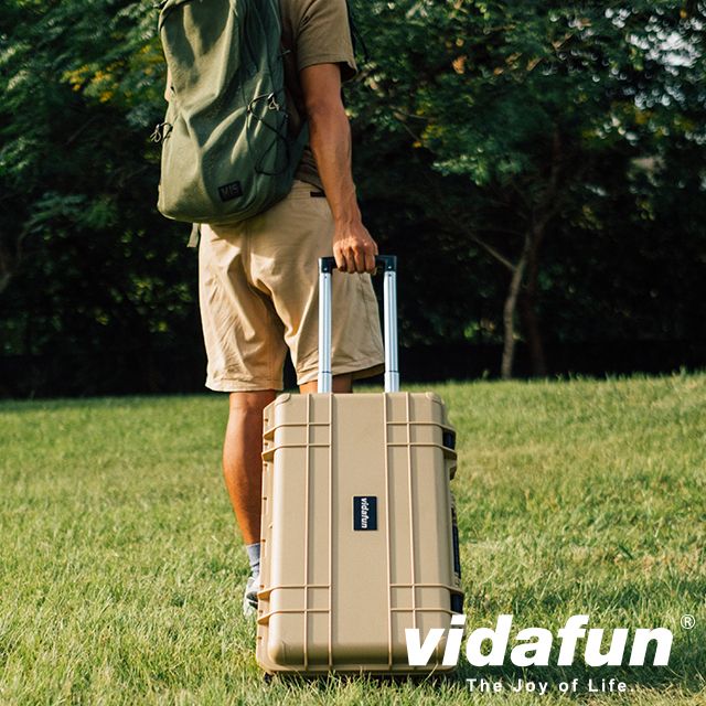 Vidafun  V22 滾輪防水登機收納箱 沙黑色