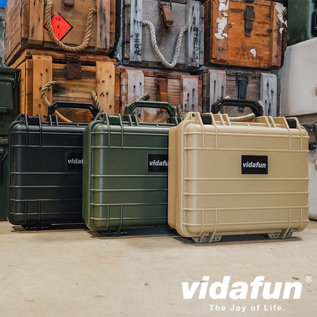 Vidafun  V12 防水耐撞收納箱 沙黑色
