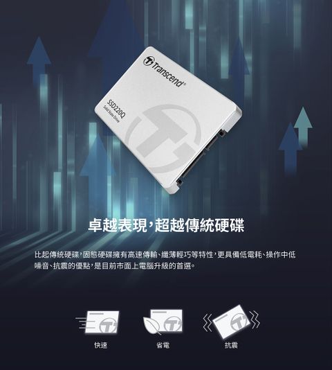 III PChome 24h購物 SSD220Q - SSD固態硬碟(TS500GSSD220Q) Transcend 2.5吋SATA 創見500GB