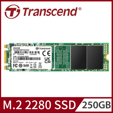 【Transcend 創見】MTS825S 250GB M.2 2280 SATA Ⅲ SSD固態硬碟 (TS250GMTS825S)