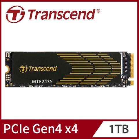 ★提升速度 有效散熱★【Transcend 創見】 MTE245S M.2 2280 PCIe Gen4x4 1TB SSD固態硬碟 (TS1TMTE245S)