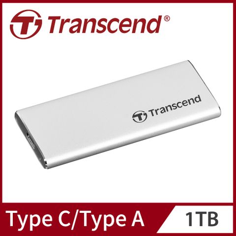 【Transcend 創見】ESD260C 1TB USB3.1/Type C 雙介面行動固態硬碟 - 晶燦銀 (TS1TESD260C)