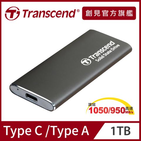 Transcend 創見 ESD265C 1TB USB3.1/Type C 雙介面行動固態硬碟 (TS1TESD265C)