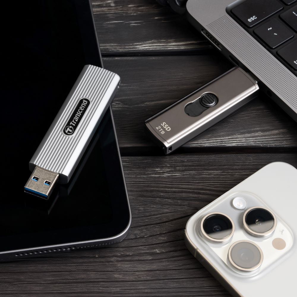 Transcend 創見 ESD320A 1TB Type A高速外接SSD固態行動硬碟-淡灰色 (TS1TESD320A)