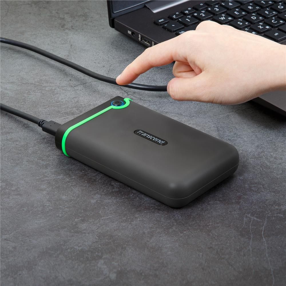 Transcend 創見 4TB StoreJet 25M3C 軍規防震2.5吋Type C行動硬碟-太空灰 (TS4TSJ25M3C)