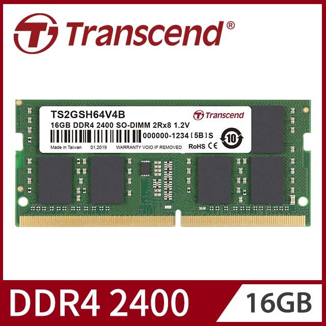 Transcend 創見16GB TSRam DDR4 2400 筆記型記憶體(TS2GSH64V4B) - PChome 24h購物