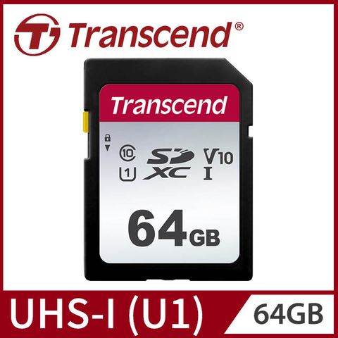 【Transcend 創見】64GB SDC300S SDXC UHS-I U3(V30)記憶卡 (TS64GSDC300S)