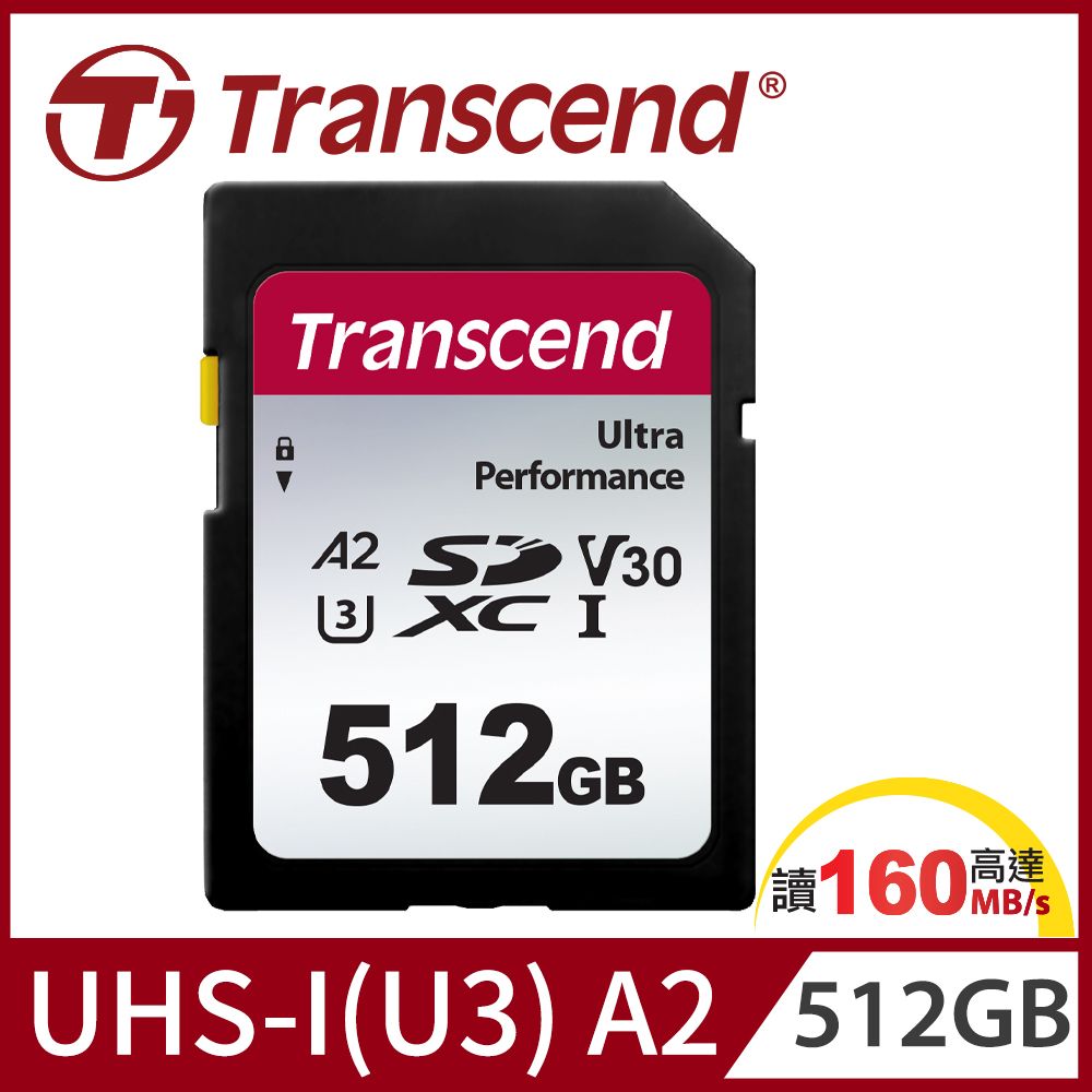 Transcend 創見SDC340S SDXC UHS-I U3 (V30/A2)512GB記憶卡