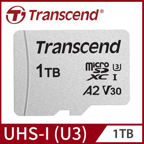 Transcend 創見 1TB USD300S microSDXC UHS-I U3(V30/A2)記憶卡,附轉卡(TS1TUSD300S-A)