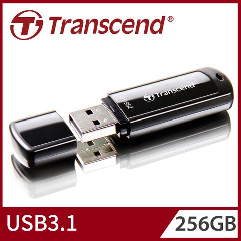 【Transcend 創見】256GB JetFlash700 USB3.1隨身碟-經典黑 (TS256GJF700)