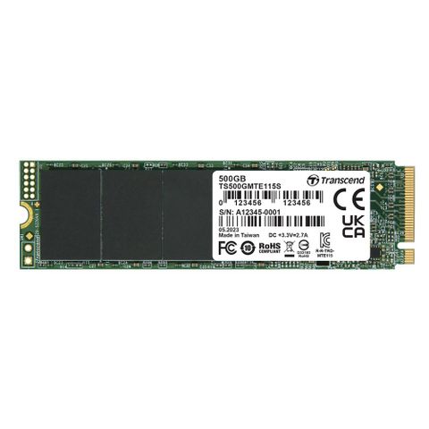 Transcend 創見 MTE115S M.2 2280 PCIe Gen3x4 500GB SSD固態硬碟 (TS500GMTE115S)