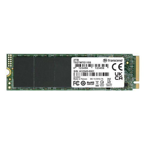 Transcend 創見 MTE115S M.2 2280 PCIe Gen3x4 2TB SSD固態硬碟 (TS2TMTE115S)