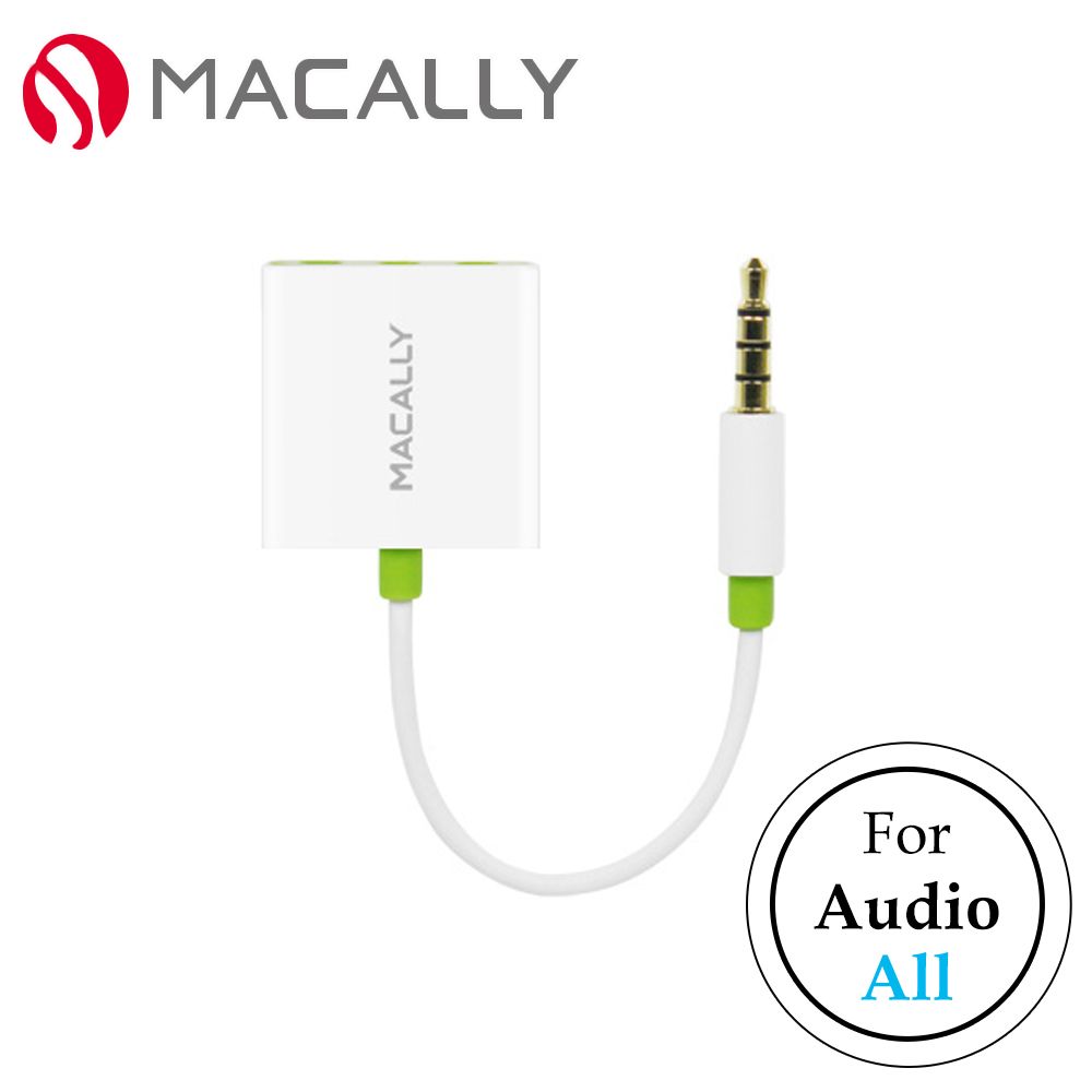 Macally  3.5mm耳機/喇叭三孔式音樂分享器-白