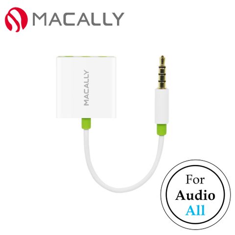 Macally 3.5mm耳機/喇叭三孔式音樂分享器-白