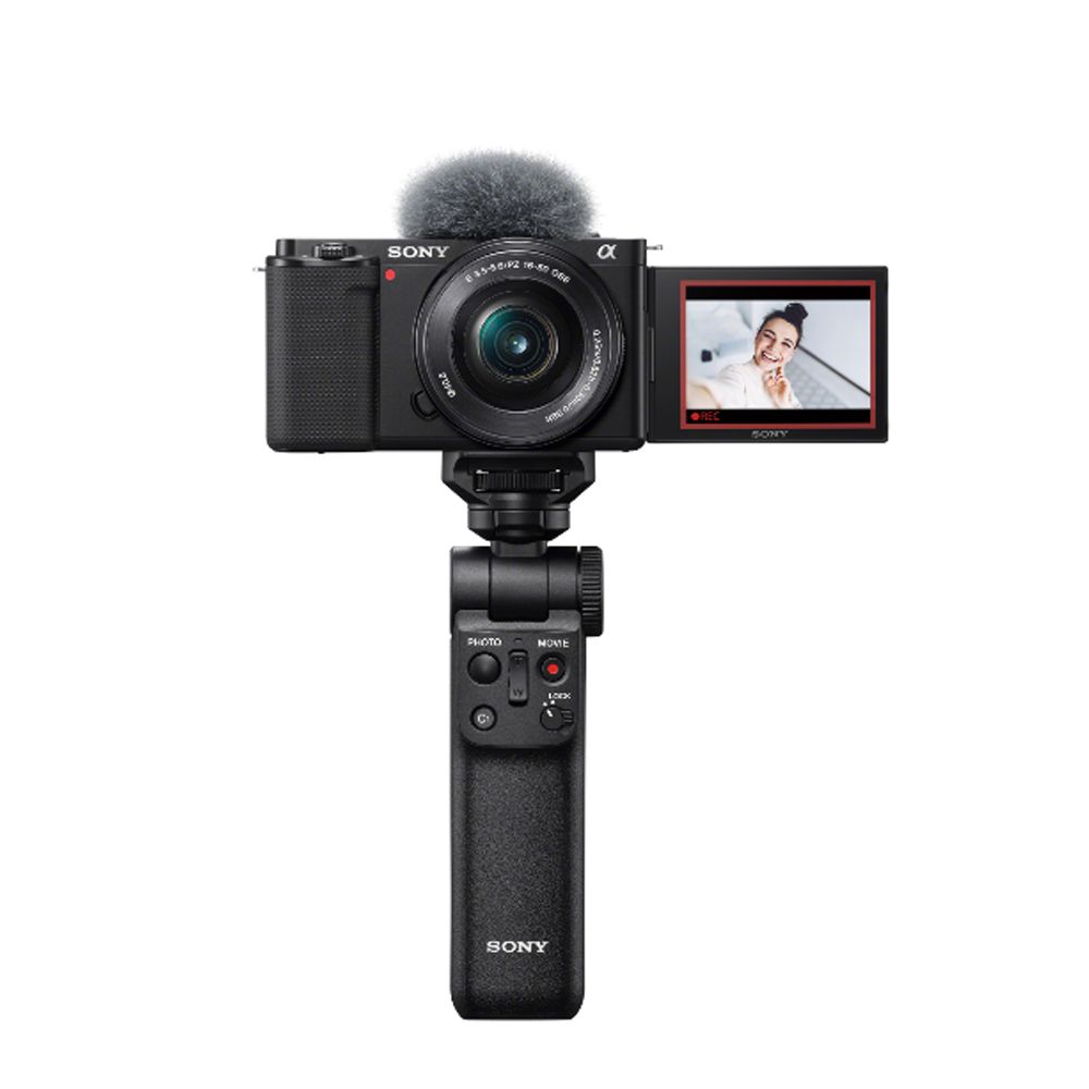 SONY Vlog camera ZV-E10 + SELP1650 樂拍一天手持握把組黑(公司貨