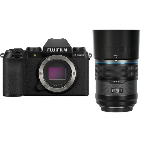 FUJIFILM 富士 X-S20 單機身 + SIRUI Sniper 75mm F1.2 APSC 鏡頭 公司貨