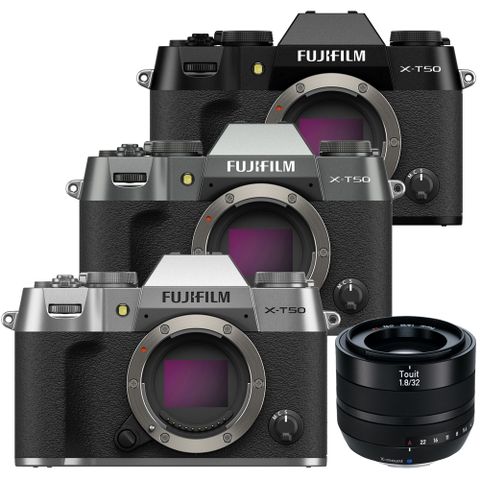 FUJIFILM X-T50 單機身 +  Zeiss Touit 1.8/32 鏡頭 公司貨