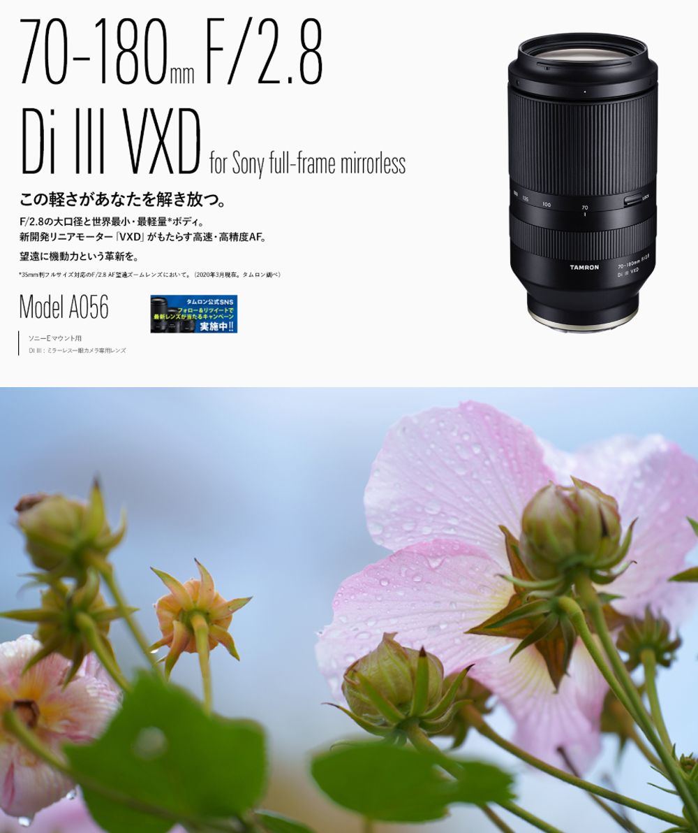 TAMRON 70-180mm F2.8 Di III A056 (平輸)For Sony E - PChome