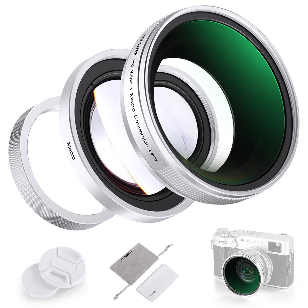 NEEWER 紐爾 LS-47 Fujifilm X100 系列專用 49 mm x 0.75廣角 & x1.4 微距 轉接鏡頭組